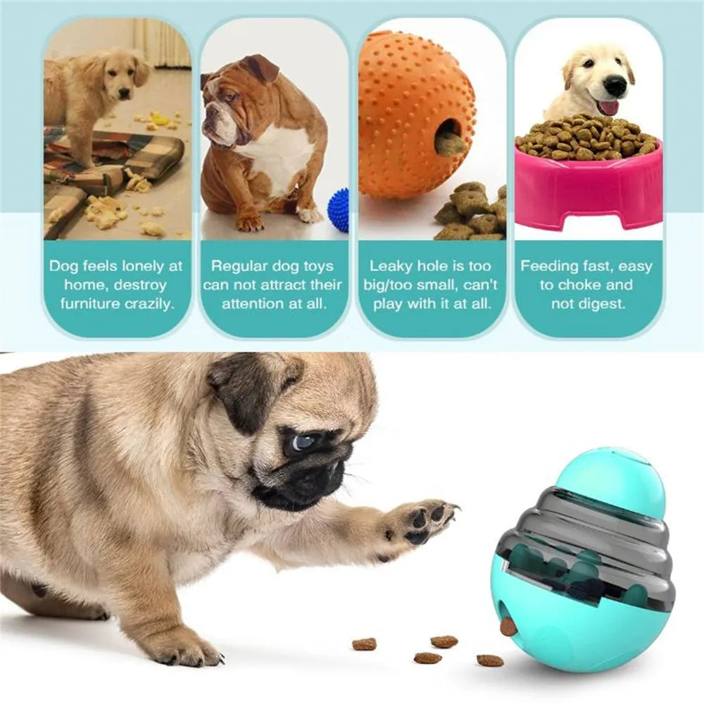 Dog Feeder Toys Tumbler Slow Food Dispenser